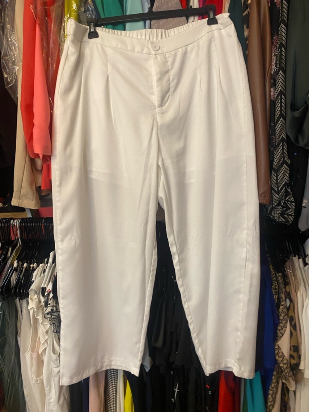 SHEIN White Plus-Size Curve slacks